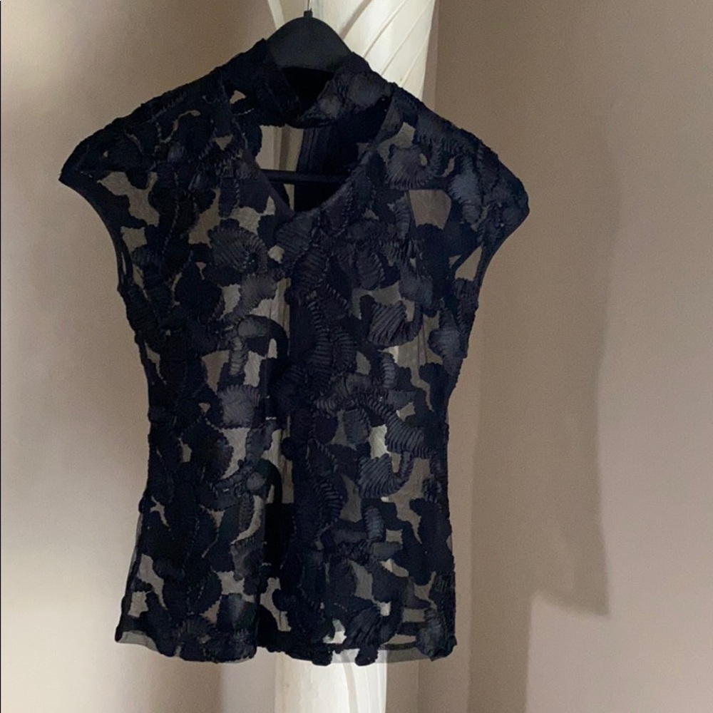 ACACIA Black Sheer Blouse
